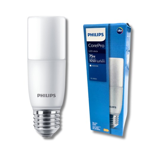 STICK LED žiarovka E27 T38 9,5W = 75W 1050lm 4000K Neutrál PHILIPS