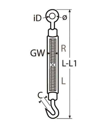NEREZOVÝ NEREZOVÝ HÁK-HAK M4 ROLLER BOLT