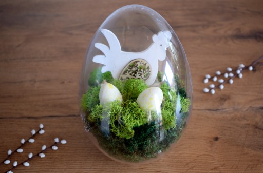 Vajíčka Akrylové vajíčko otvárateľné plastové priehľadné DIY 8cm 5ks.