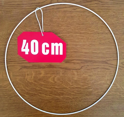 Prsteň lapač snov BIELY 40 cm