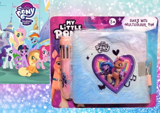 DENNÍK S VISNÝM ZÁMKOM TAJOMSTVO PLYŠOVÉ VLASY MY LITTLE PONY