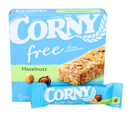 CORNY Tyčinka Lieskové oriešky BEZ CUKRU 6 kusov DE