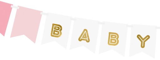 BABY SPRCHA BABY GIRL BANNER ZLATÉ DIEVČATKO 1,7M