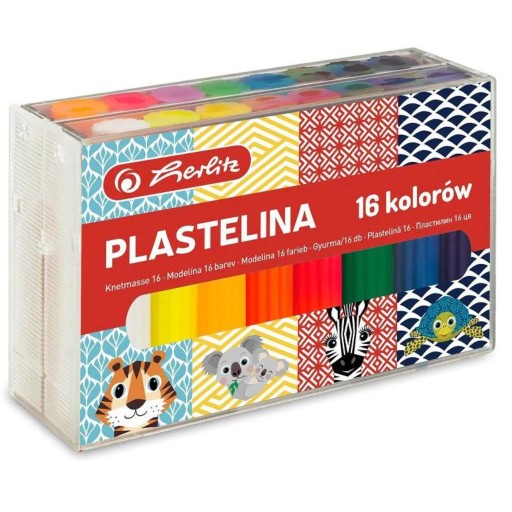Herlitz školská plastelína pre deti, 16 farieb