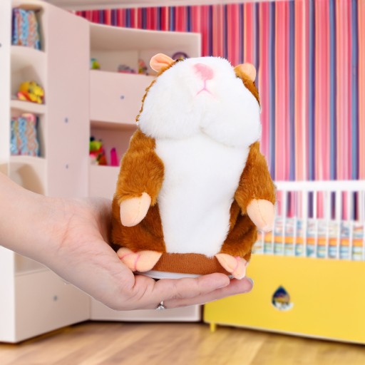HOVORÚCI ŠKRČEK, opakovacia hračka pre deti, plyšový, zhovorčivý maskot