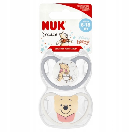 NUK SILIKÓNOVÉ SOATKY ANATOMICKÝ PRIESTOR 6-18M 2KS + Púzdro