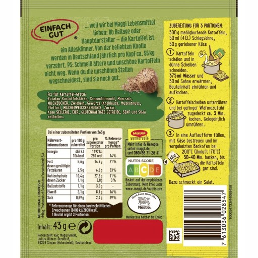 Maggi Fix Zmes zemiakového korenia 43 g DE