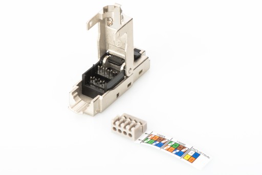 ZÁSTRČKA BEZ NÁRADIA RJ45 STP ZÁSTRČKA KAT.6A KAT.7