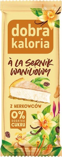 Kešu tyčinka à la Vanilkový cheesecake BEZ CUKRU vegánska 35g Dobré kalórie