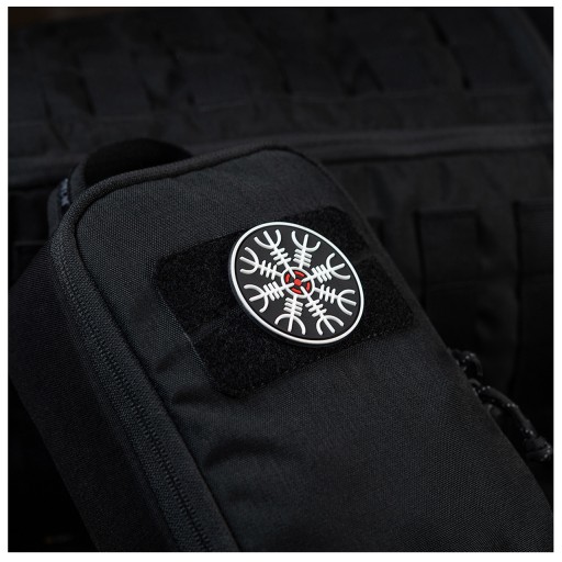 3D náplasťová prilba Terror Aegishjalmur M-Tac Emblém PVC na suchý zips čierna/biela