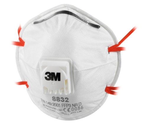 3M 8832 Polomaska s ventilom 8832 FFP3 NO D