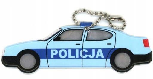 REFLEXNÝ PRÍvesok POLICAJNÉ KĽÚČENSTVO REFLEXNÝ ŠTÍTOK AUTA POLICAJNÉ AUTO