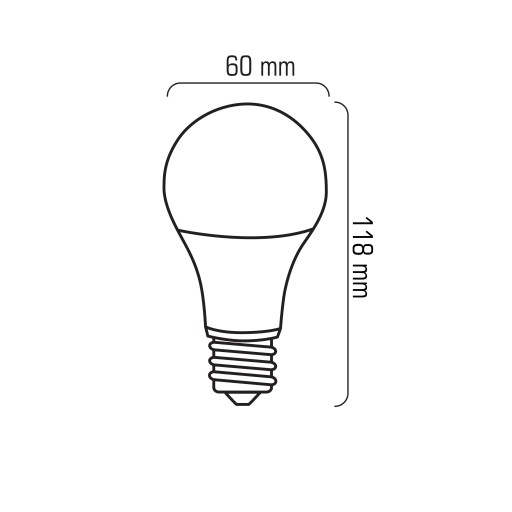 E27 A60 LED žiarovka 12W=85W SMD 1242lm 240° Úspora energie Bez blikania