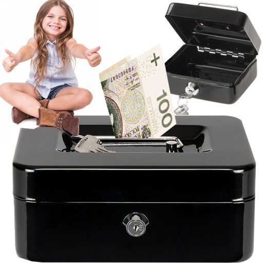 Prasiatko KOVOVÉ PENIAZE KAZETOVÉ MINCE Trezor + KĽÚČE KĽÚČOVÉ BEZPEČNOSŤ