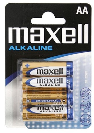 AA/R6/LR06 1,5V alkalická batéria Maxell 4 ks.