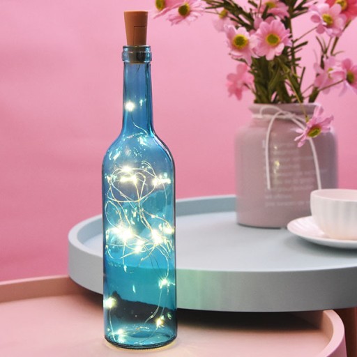 UZÁVER FĽAŠE GARLAND ZÁHRADNÁ ZÁSTRČKA LED LAMPY DRÔTE TEPLEJ BIELY