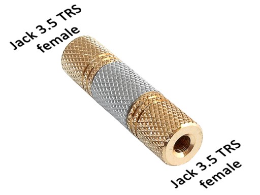 JACK konektor 3,5mm 3P TRS stereo zásuvka-zásuvka HQ VITALCO