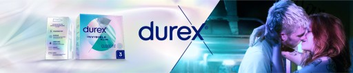 Tenkostenné kondómy Durex INVISIBLE CLOSE FIT nasadené, 33 ks.