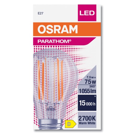 Osram LED žiarovka 7,5W = 75W E27 2700K