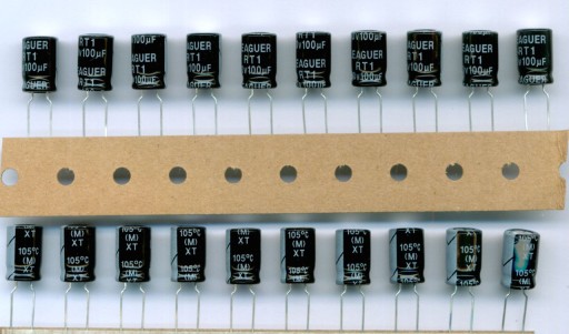 100uF 50V 100 µF 50 V LEAGUER (20 KS) ELEKTROLYTICKÝ KONDENZÁTOR