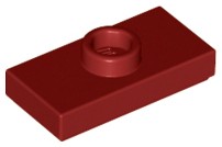 LEGO 15573 TANIER 1x2 červená tmavá NOVINKA (1g)