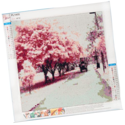 Diamantová výšivka Mosaic Diamond Creative Avenue of Trees Kompletná sada 5D