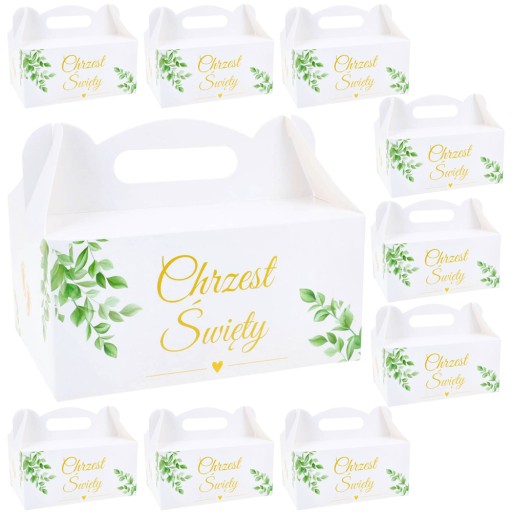 Cake Box 10ks Krstné Dekoratívne ďakovné krabičky pre hostí