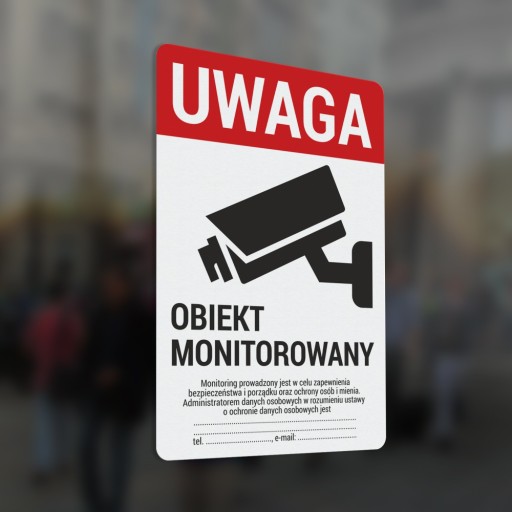 Monitorované zariadenie - nálepka, GDPR 10x15