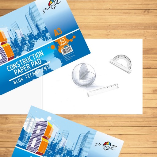 Technický blok A3 biely školský S'COOL 20K 90gsm