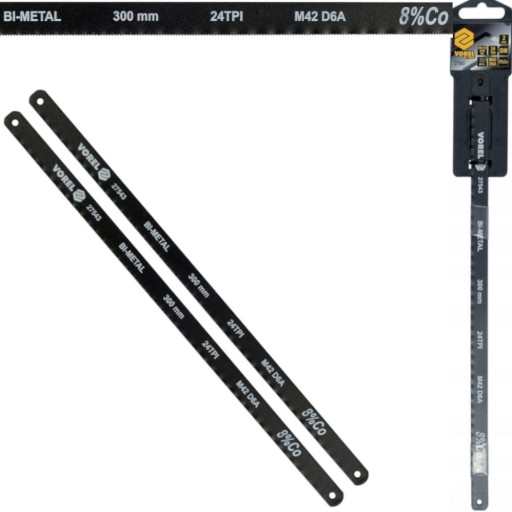 PÍLOVÝ LIST BI-KOVOVÝ M42 + D6A + Co 8% NA KOV 300mm 2 KS 24 TPI