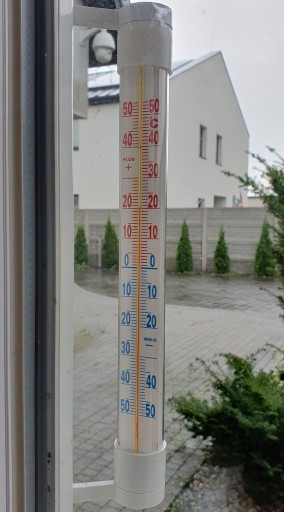 Vonkajší sklenený teplomer na okno 25,5 cm