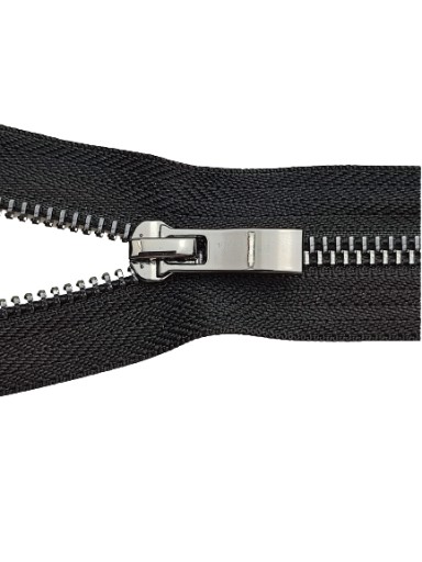 Kovový posuvný zámok na zips # 5 čierny 80 cm