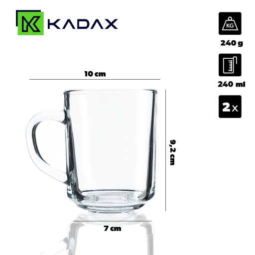 POHÁRKY NA ČAJ 240ml SADA 2 ks