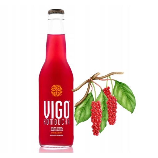 Kombucha Schisandra 330ml Vigo zdravý prírodný nápoj