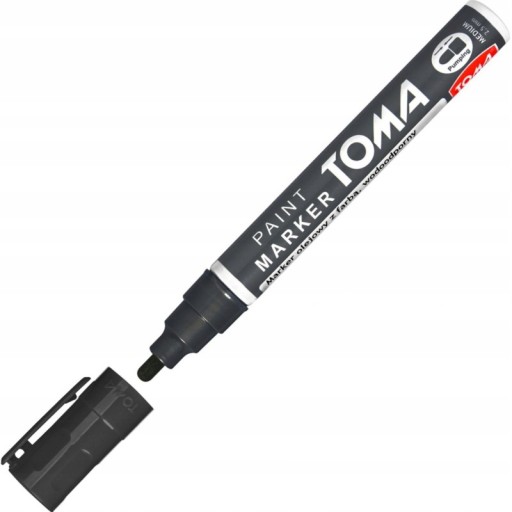 Vodotesný olejový popisovač s farbou Toma TO-440, okrúhly hrot, antracit