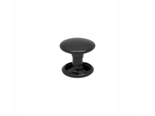 Obojstranné kožené nity, matná čierna 8x6 mm, 50 ks