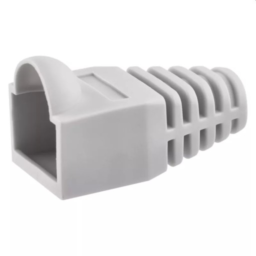 Gumový kryt pre zástrčku RJ45, sivý, 6 ks