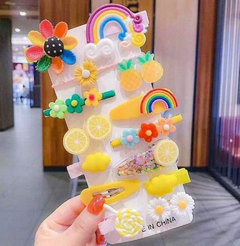ROZTOMNÉ VEĽKÉ sponky DO VLÁSKOV DETÍ, 14x