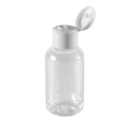 FĽAŠA S ODKLÁPANÝM VRCHNOM 50ml, 20/410, PET, priehľadná
