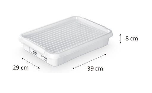 NÁDOBA KRABIČKA S viečkom 6 L whiteline