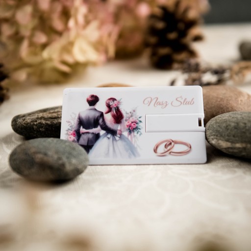Pendrive 4 GB USB 2.0 karta s UV potlačou ako SVADOBNÝ DARČEK