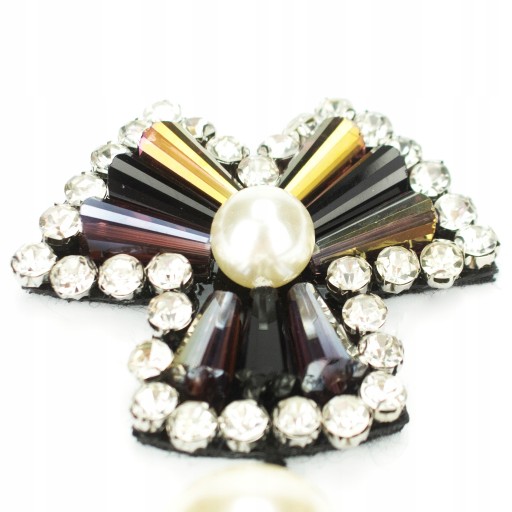 Zirkónová nášivka Cross Pearl Bow Bow