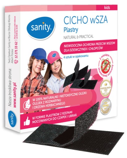 CICHO LICE Sanity náplasti na vši 4 ks.