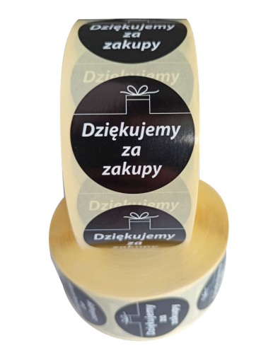 ĎAKUJEME ZA NÁKUP nálepka štítok ROUND 1000