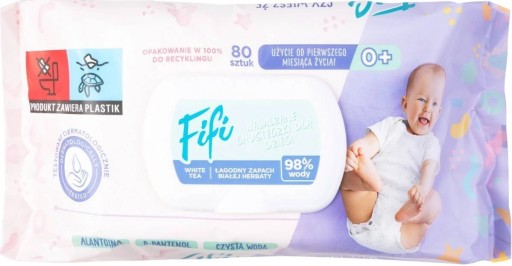OPHARM VLHČENÉ UBROUSKY PRE BOJČATÁ A DETI FIFI 98% VODA 80 ks
