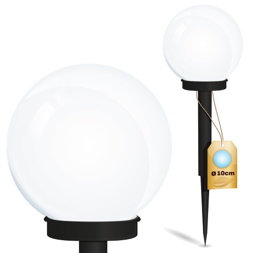 LAMPA SOLÁRNE GUĽOVÉ LAMPA ATRIS BIELA LUMILED 10CM 865