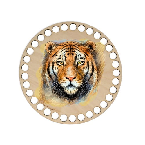 BSZ696-UV Podstavec košíka - 15 cm kruhová potlač - tiger
