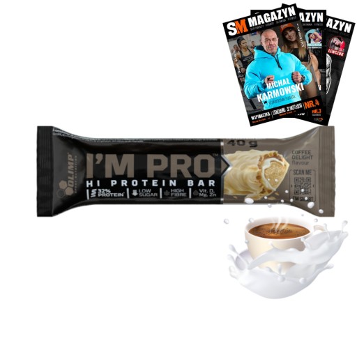 OLIMP IM PRO PROTEÍNOVÁ TYČINA S VYSOKÝM PROTEÍNOVOU TYČINOU NA STAVBU SVALOV 40g