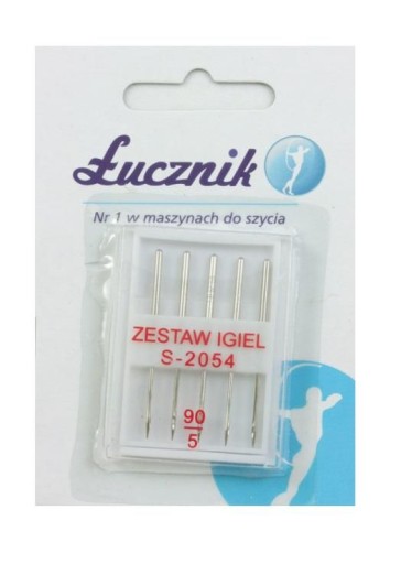 Sada poloplochých ihiel Łucznik 2054 overlockových ihiel 720D 5x '90