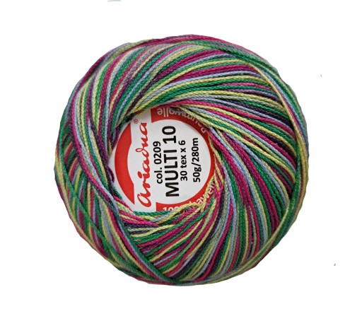 Cordonek MULTI 10 Ariadna 50g 30*6 farieb 209
